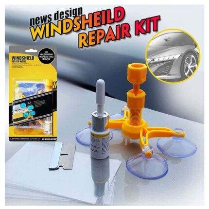 Windshield Repair Kit لإصلاح خدوش وتشققات الزجاج الصغيرة ومنع انتشارها